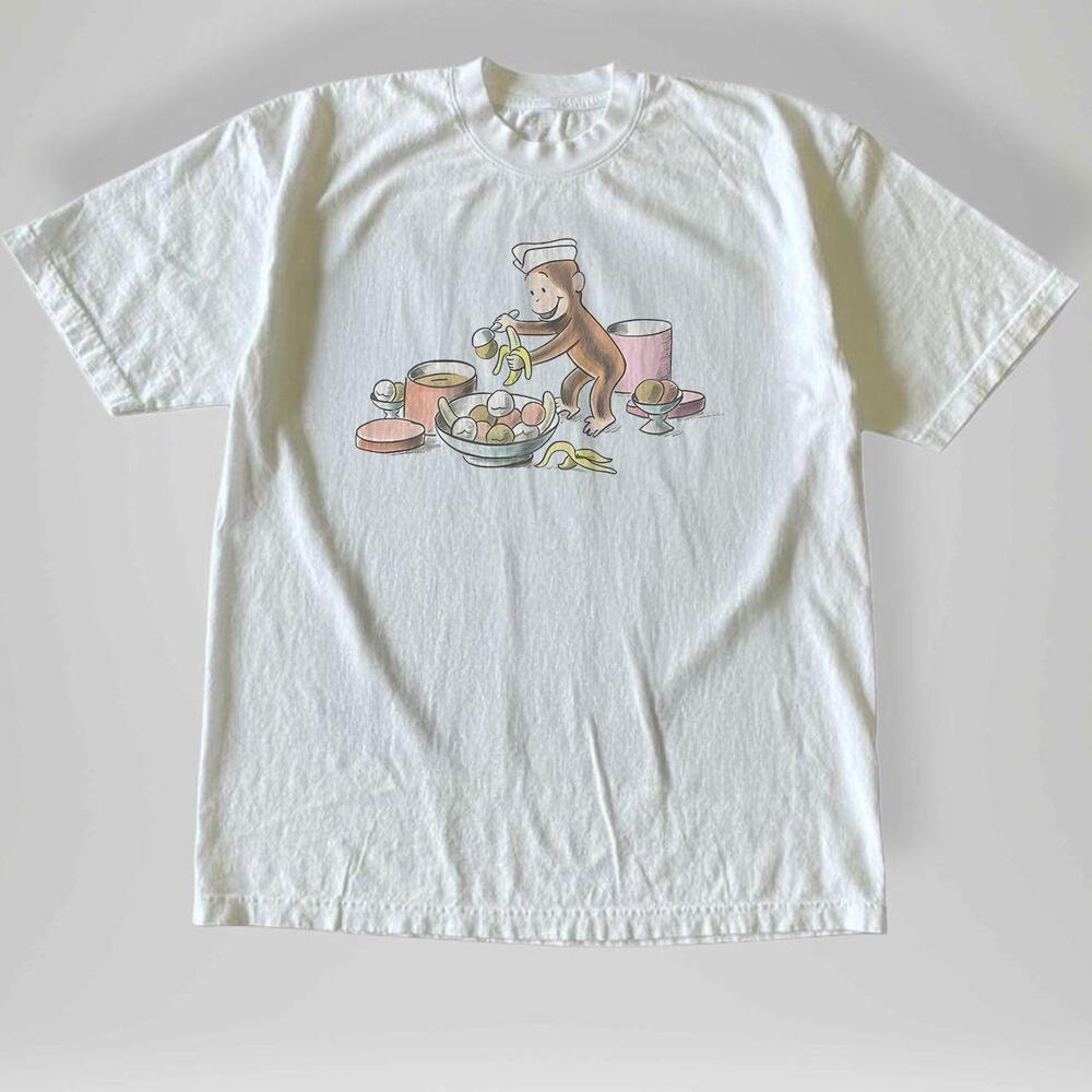 Style Curious George Ice Cream And Bananas T-Shirt